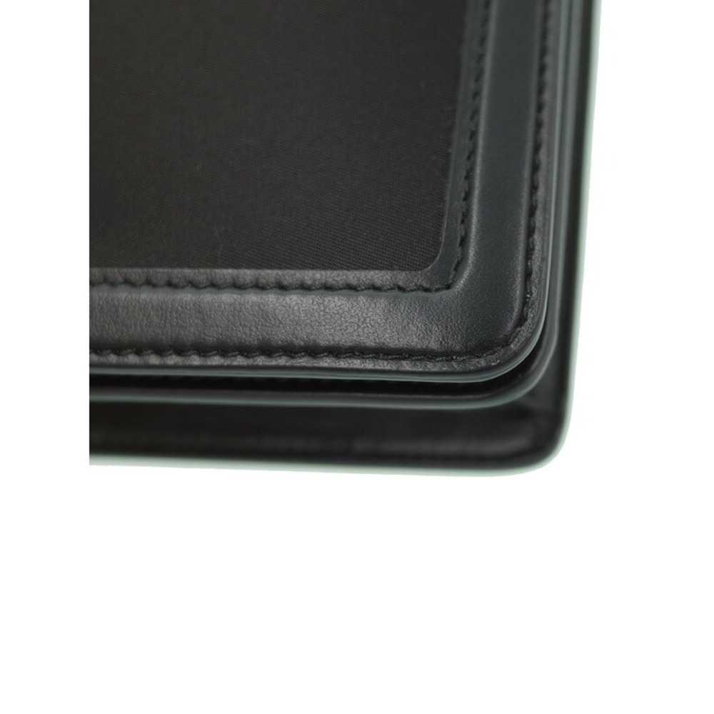 Prada Nylon Leather Shoulder Bag Crossover Flap Black - Picture 4 of 9